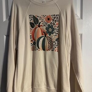 Bella Canvas Cream Sweatshirt with Floral Design